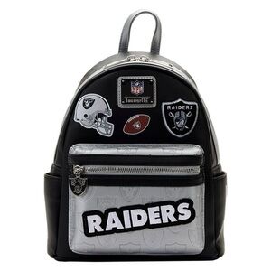 LOUNGEFLY NWT Las Vegas Raiders Mini Patches Backpack